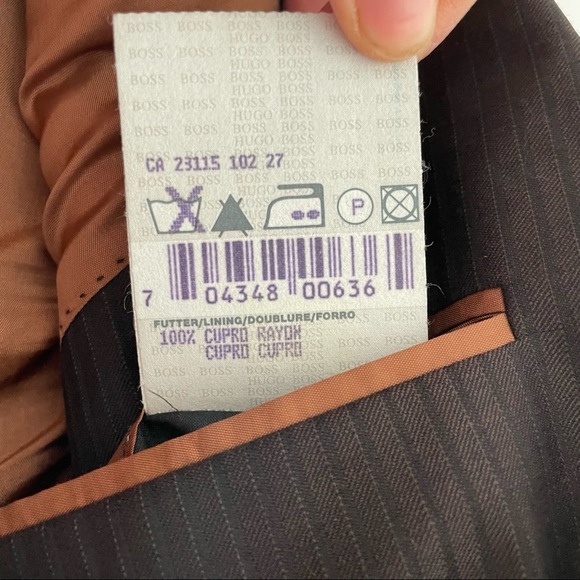 Hugo Boss Gable Vegas Virgin wool Brown Blazer 42R US or IT 48R - Picture 5 of 8